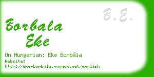 borbala eke business card