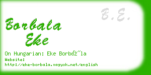 borbala eke business card